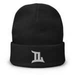 Embroidered Beanie - White Logo