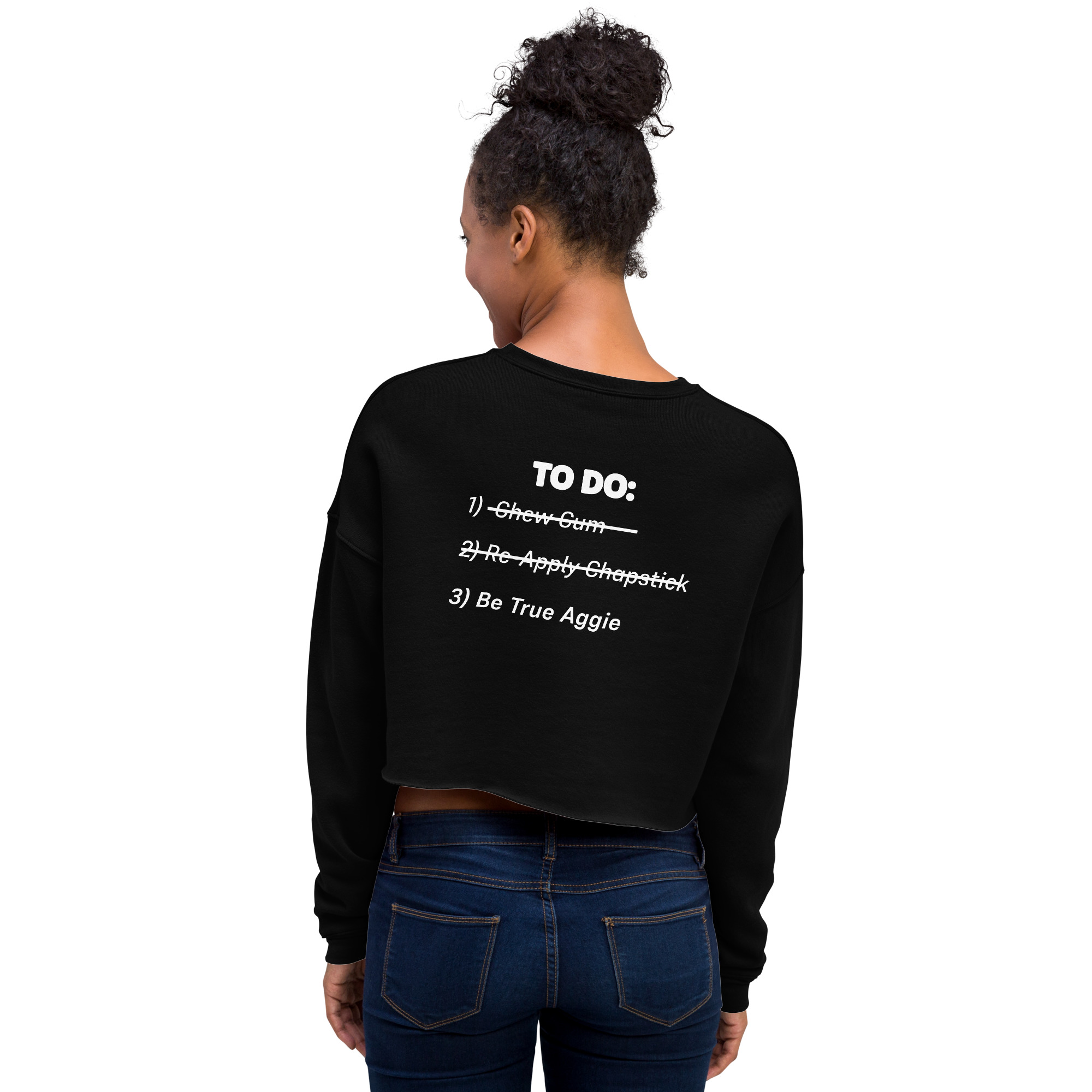 TRUE AGGIE? Crop Sweatshirt - Image 2